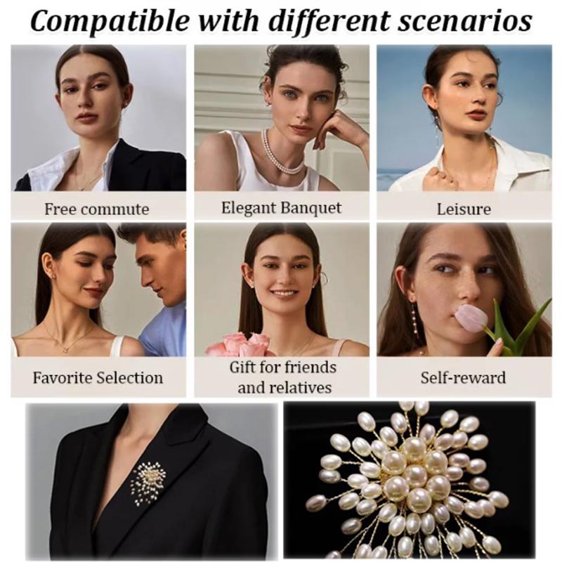 Handmade Pearl Brooch for Women – Buy 1 Get 1