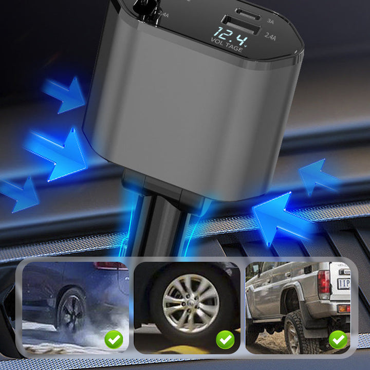 Kalsten | 4-in-1 fast charger and retractable car charger