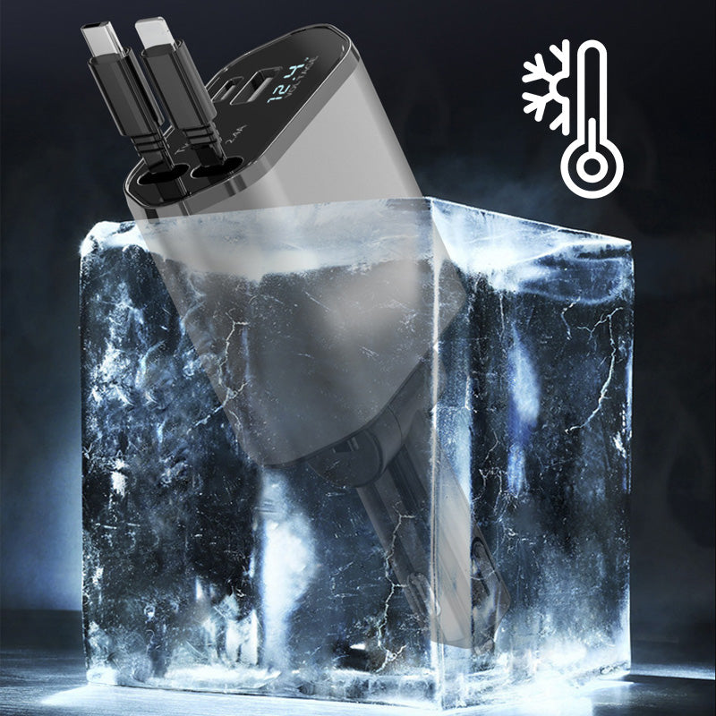 Kalsten | 4-in-1 fast charger and retractable car charger