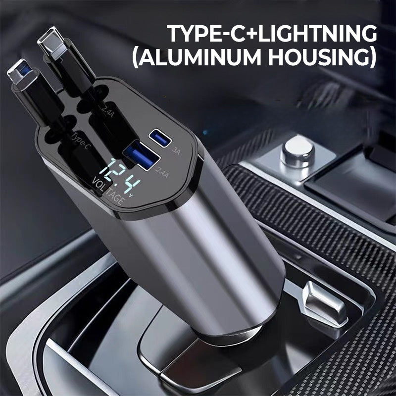 Kalsten | 4-in-1 fast charger and retractable car charger