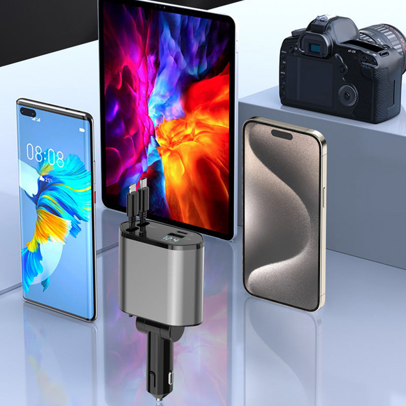 Kalsten | 4-in-1 fast charger and retractable car charger