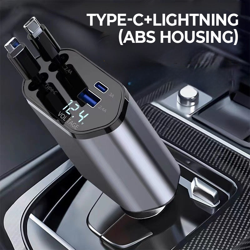 Kalsten | 4-in-1 fast charger and retractable car charger