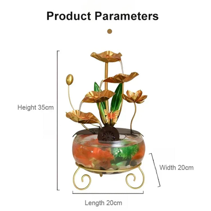 Kalsten | Luxurious creative lotus fish bowl decoration