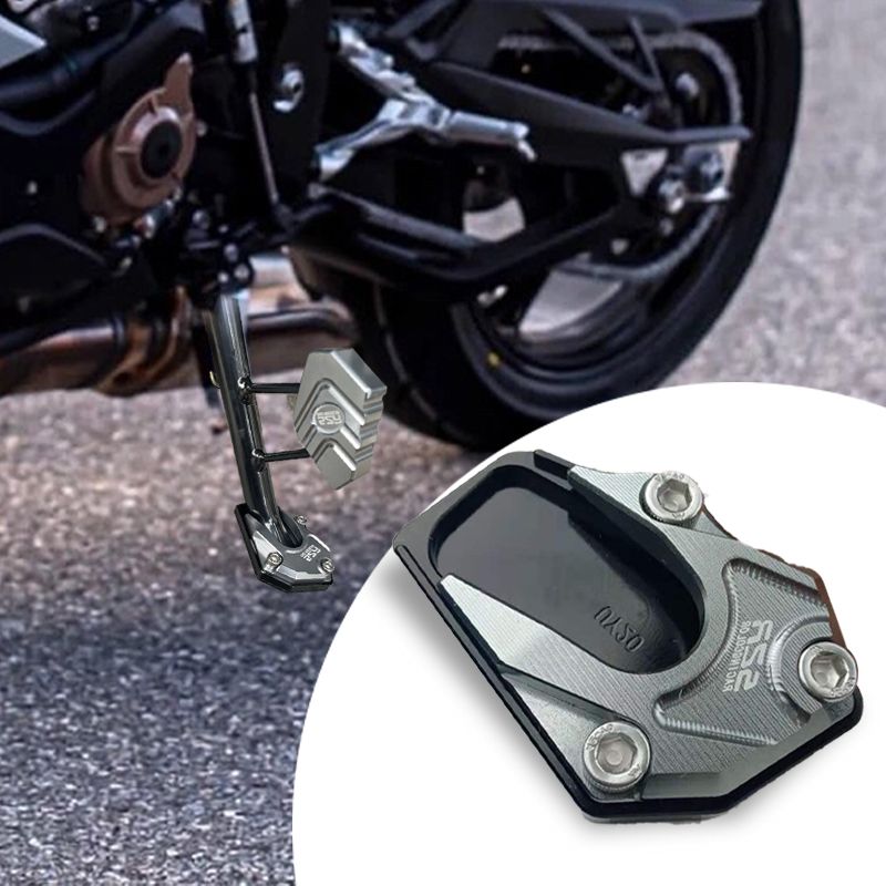 Kalsten | STABILIRIDE – Aluminum Motorcycle Kickstand Pad for Secure Parking