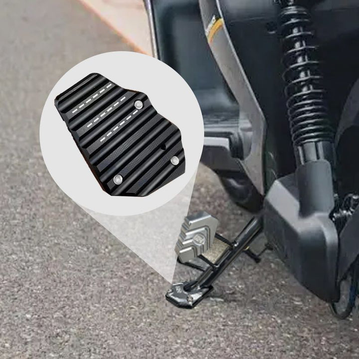 Kalsten | STABILIRIDE – Aluminum Motorcycle Kickstand Pad for Secure Parking