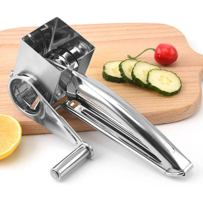 Stainless steel cheese grater with interchangeable blades | Kalsten