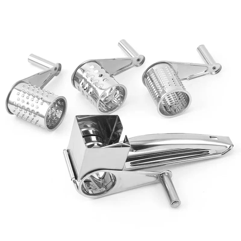 Stainless steel cheese grater with interchangeable blades | Kalsten