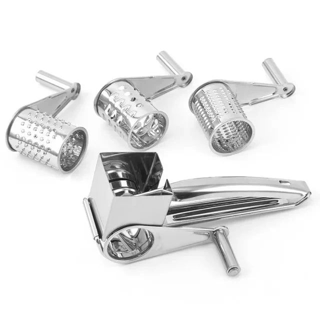 Stainless steel cheese grater with interchangeable blades | Kalsten