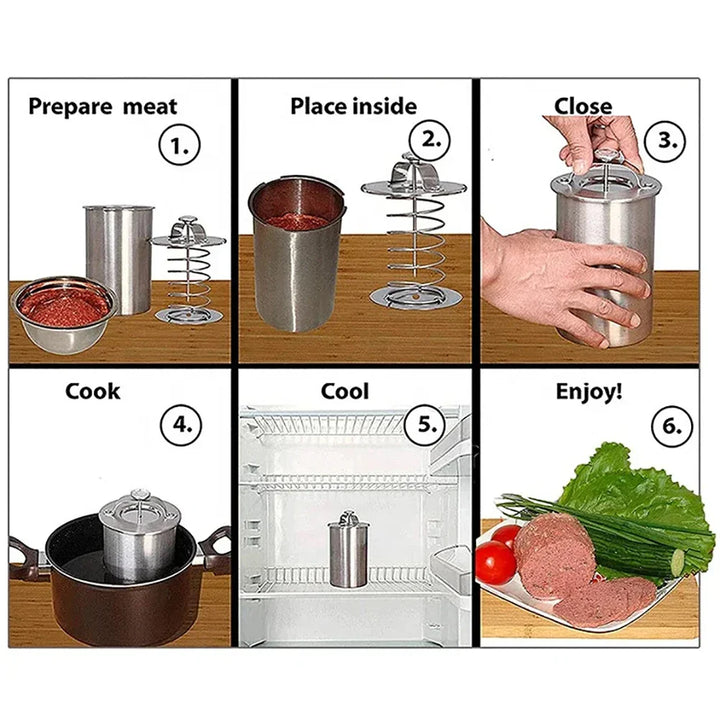 Stainless Steel Ham Maker Meat Press Cooker Mold with Thermometer | Kalsten
