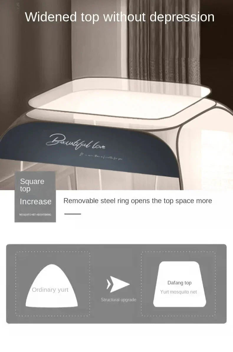 Kalsten | Starry Gray Mosquito Net – No-Installation Insect Protection for Relaxed Indoor and Outdoor Nights