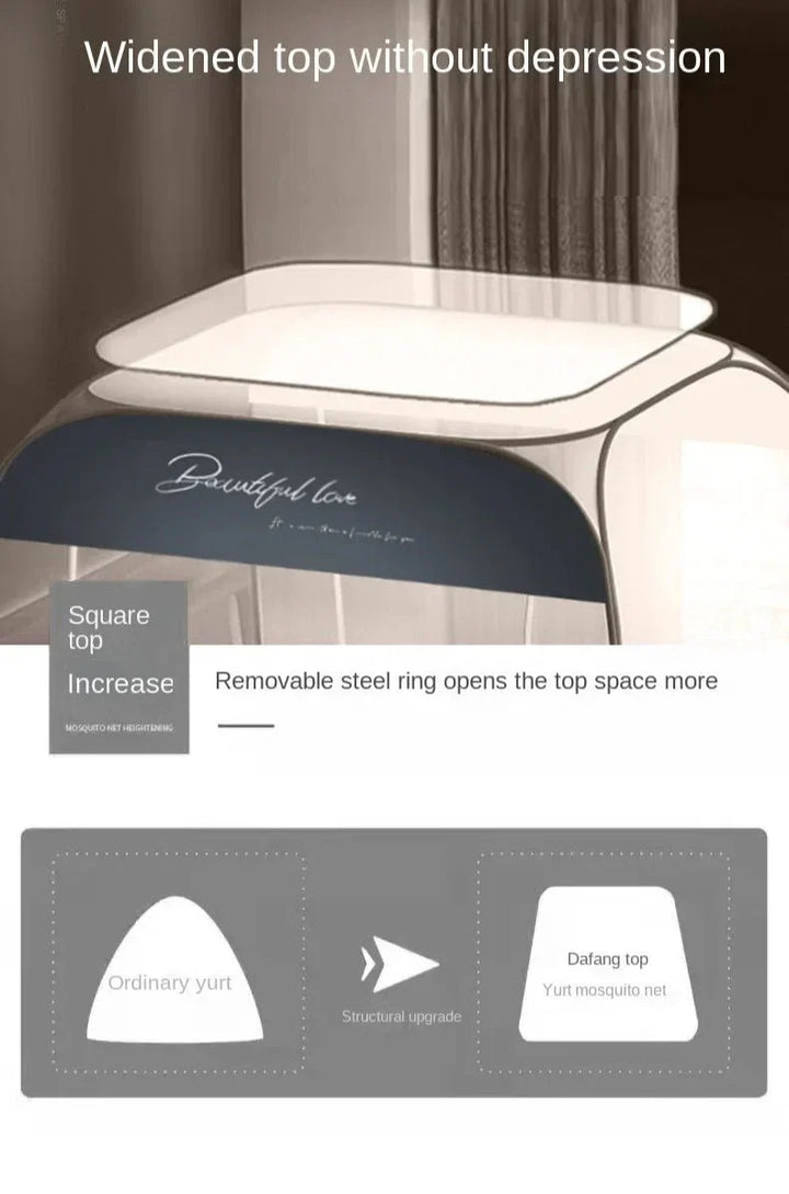 Kalsten | Starry Gray Mosquito Net – No-Installation Insect Protection for Relaxed Indoor and Outdoor Nights