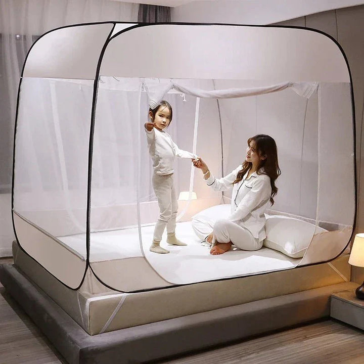 Kalsten | Starry Gray Mosquito Net – No-Installation Insect Protection for Relaxed Indoor and Outdoor Nights