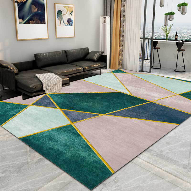 Modern Geometric Washable Non-Slip Rug Noxord