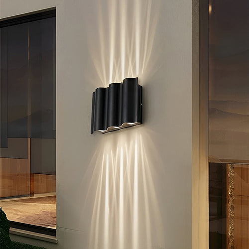 Black LED Outdoor Wall Light Noxord
