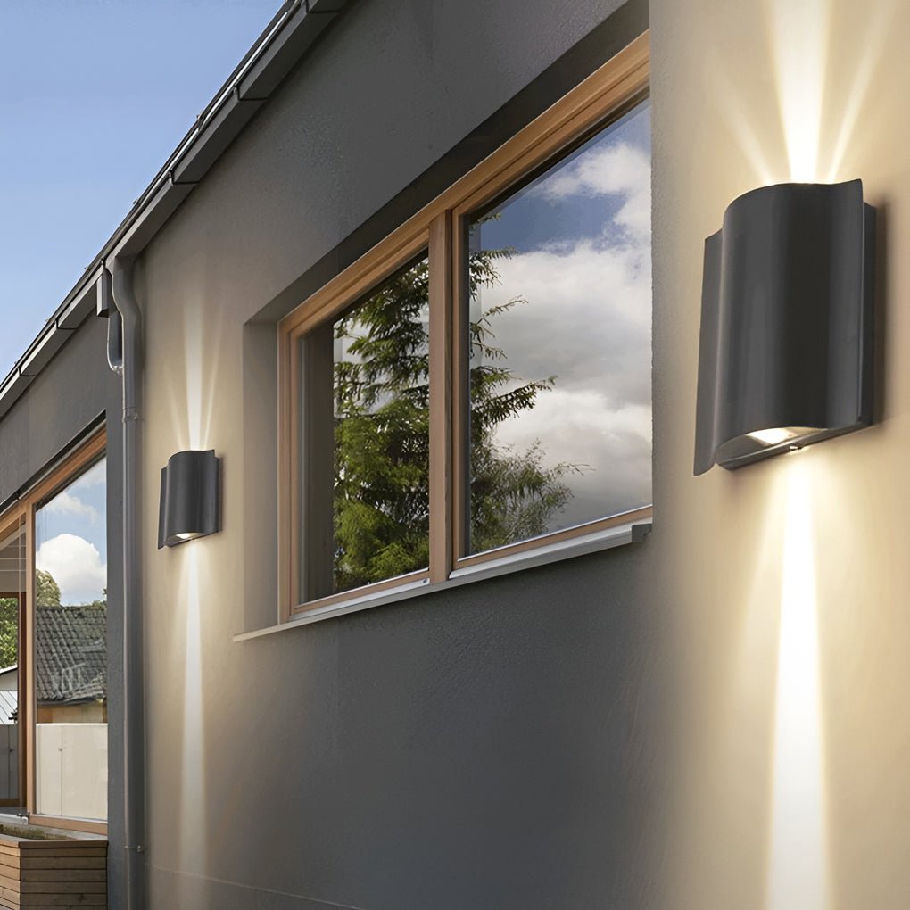 Black LED Outdoor Wall Light Noxord