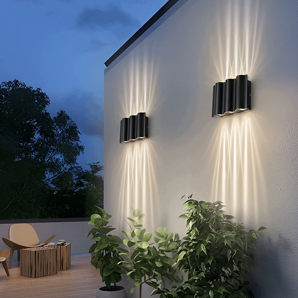 Black LED Outdoor Wall Light Noxord