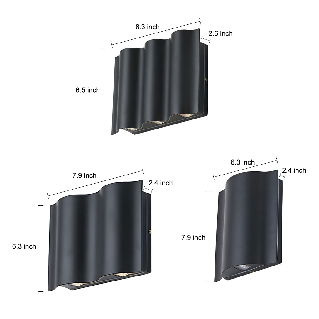 Black LED Outdoor Wall Light Noxord