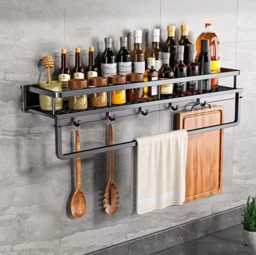 Metal Kitchen Wall Storage Shelf