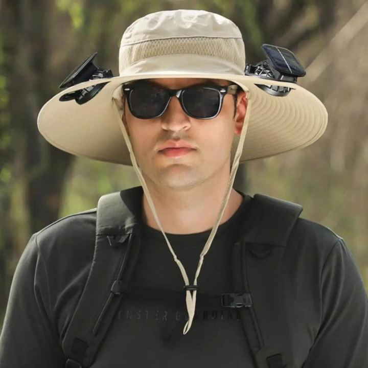 Solar-Powered Hat with Fan and UV Protection - SolarCool VentiHat | Kalsten
