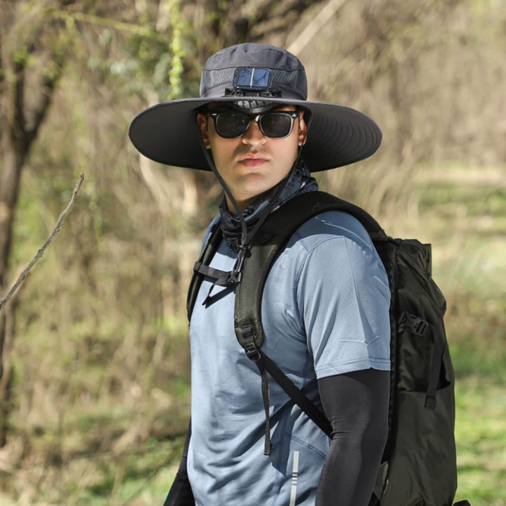 Solar-Powered Hat with Fan and UV Protection - SolarCool VentiHat | Kalsten