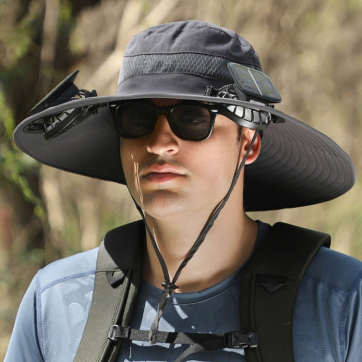 Solar-Powered Hat with Fan and UV Protection - SolarCool VentiHat | Kalsten