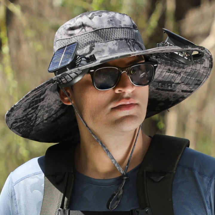 Solar-Powered Hat with Fan and UV Protection - SolarCool VentiHat | Kalsten
