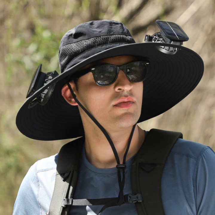 Solar-Powered Hat with Fan and UV Protection - SolarCool VentiHat | Kalsten