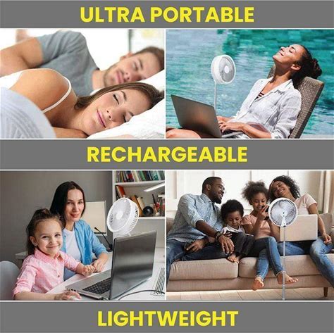 Portable Rechargeable Foldable Desk Fan | Kalsten