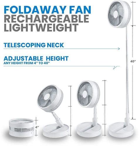 Portable Rechargeable Foldable Desk Fan | Kalsten