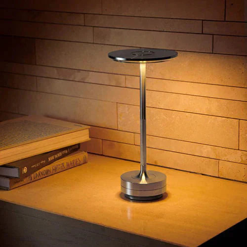 Wireless Gold Metal LED Table Lamp Noxord