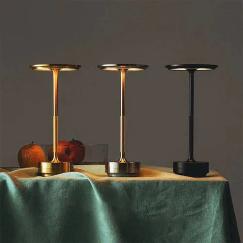 Wireless Gold Metal LED Table Lamp Noxord