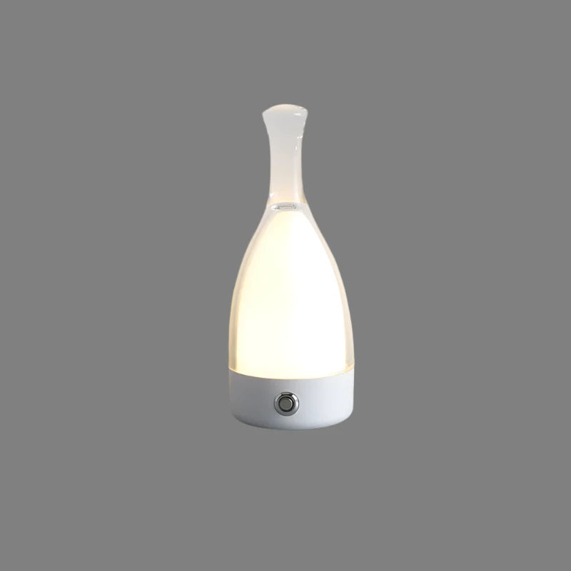Stylish wine bottle table lamp - Rechargeable with dimmable light Kalsten