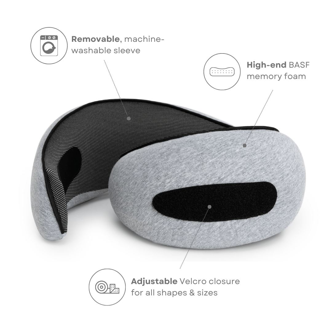 TRAVELNEST Ergonomic Neck Support Travel Pillow