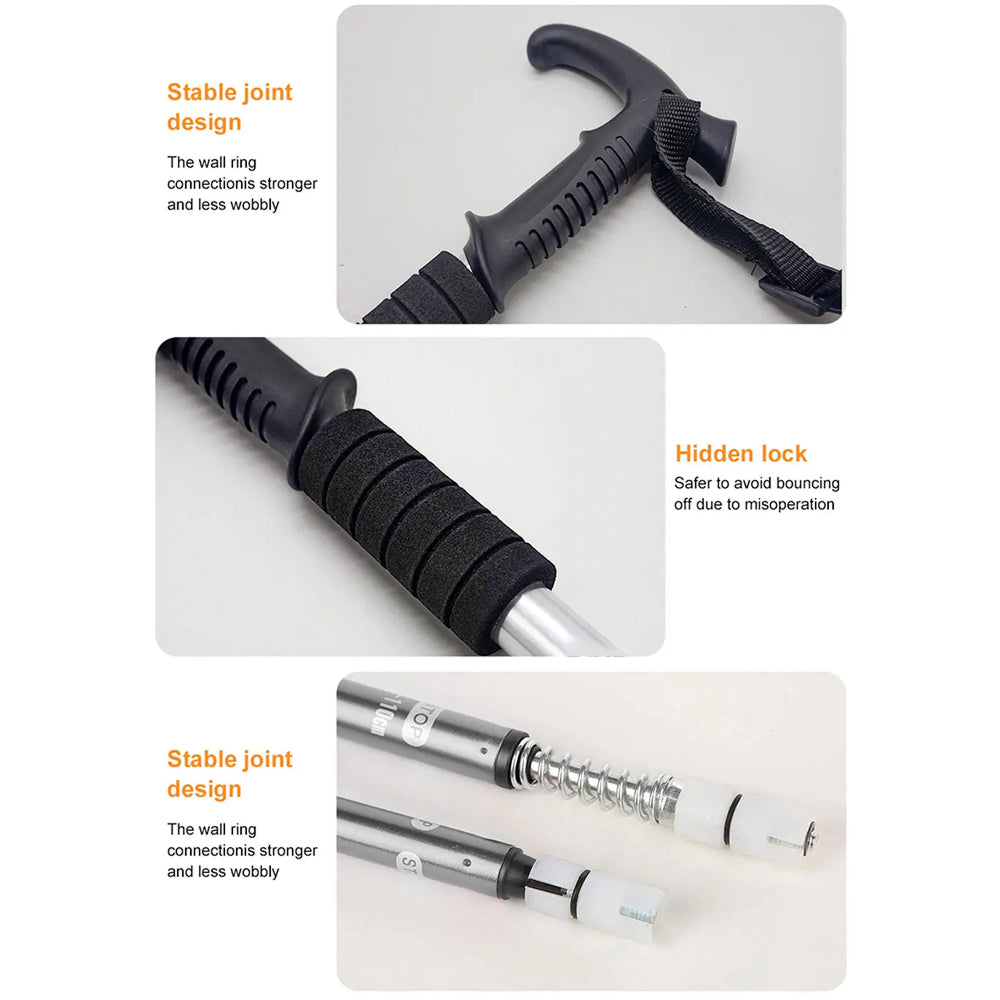 TrekPixin trekking poles adjustable T-grip | Kalsten