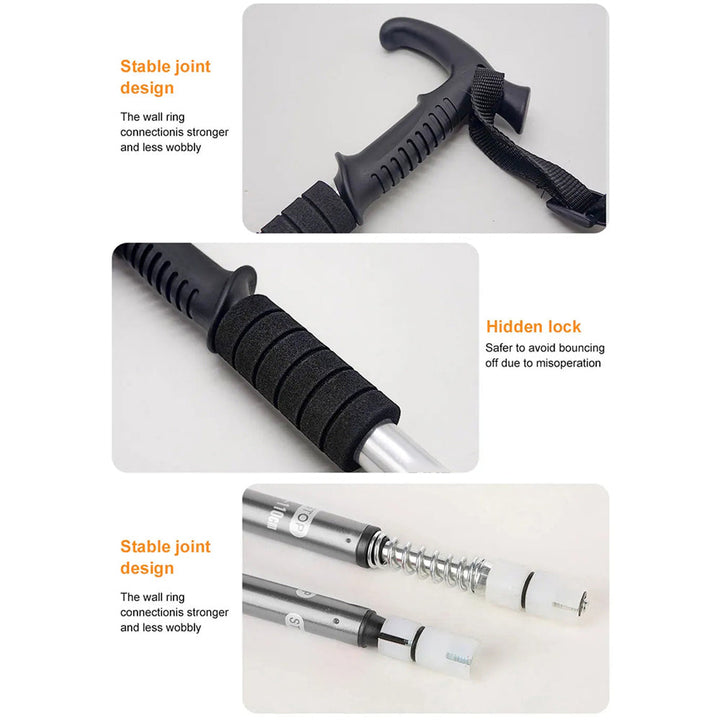 TrekPixin trekking poles adjustable T-grip | Kalsten