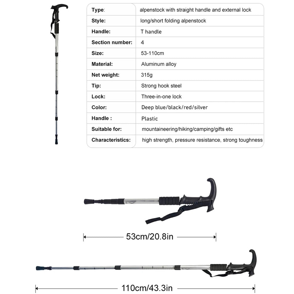 TrekPixin trekking poles adjustable T-grip | Kalsten