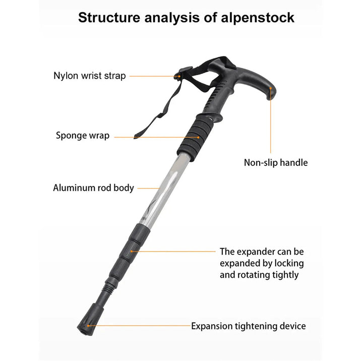 TrekPixin trekking poles adjustable T-grip | Kalsten