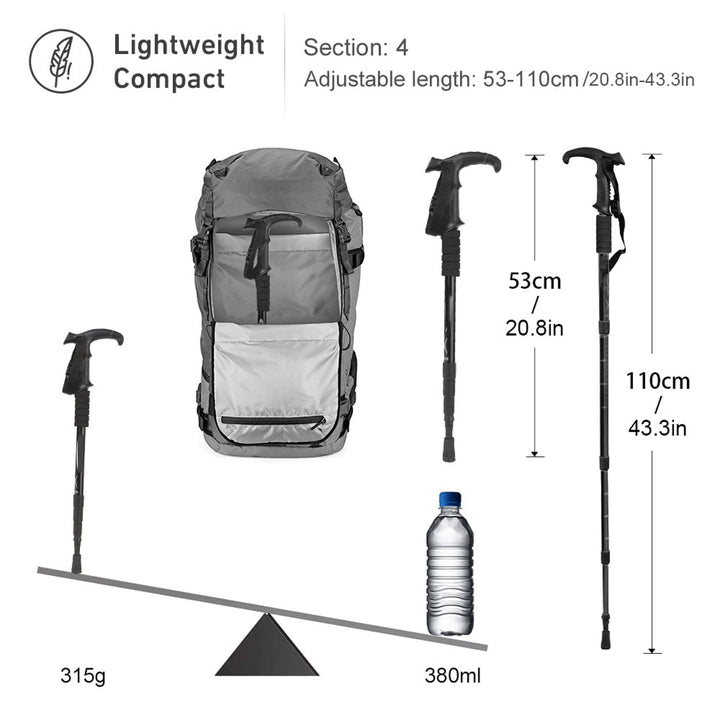TrekPixin trekking poles adjustable T-grip | Kalsten