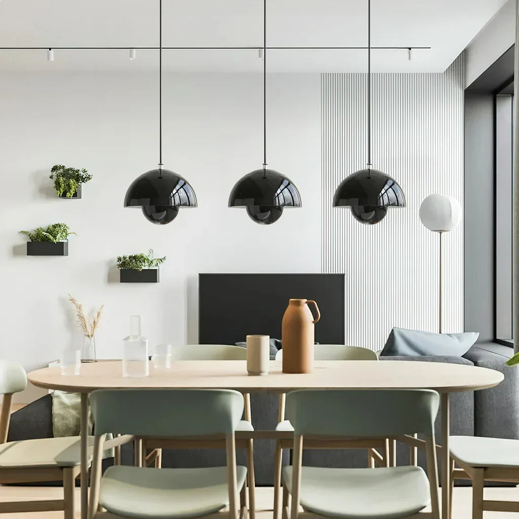 Pendant Light Metal 10 in Spherical Adjustable Living Room Dining Area Modern Chandelier Industrial Style LED Ceiling Fixture | Kalsten