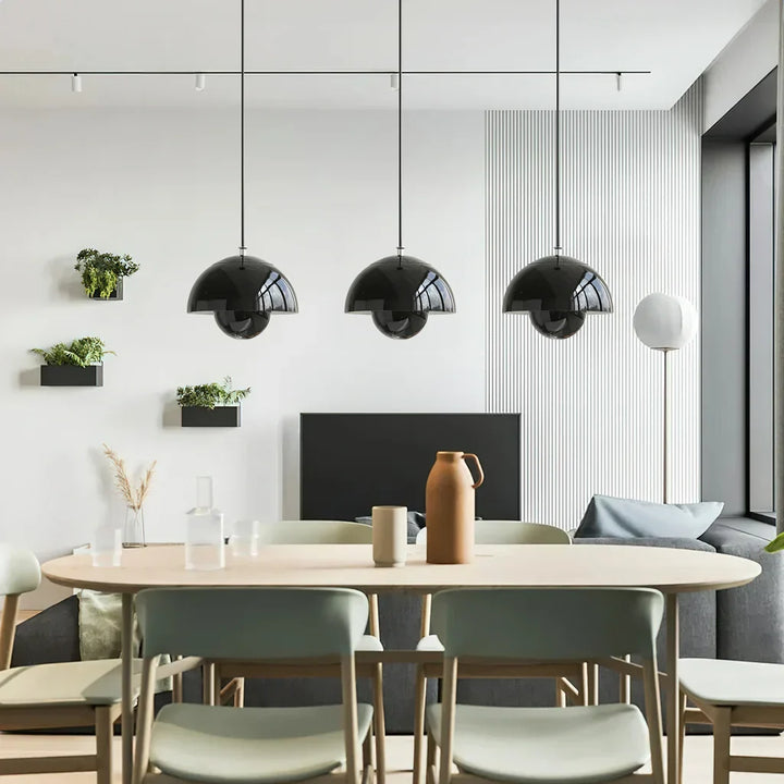 Pendant Light Metal 10 in Spherical Adjustable Living Room Dining Area Modern Chandelier Industrial Style LED Ceiling Fixture | Kalsten