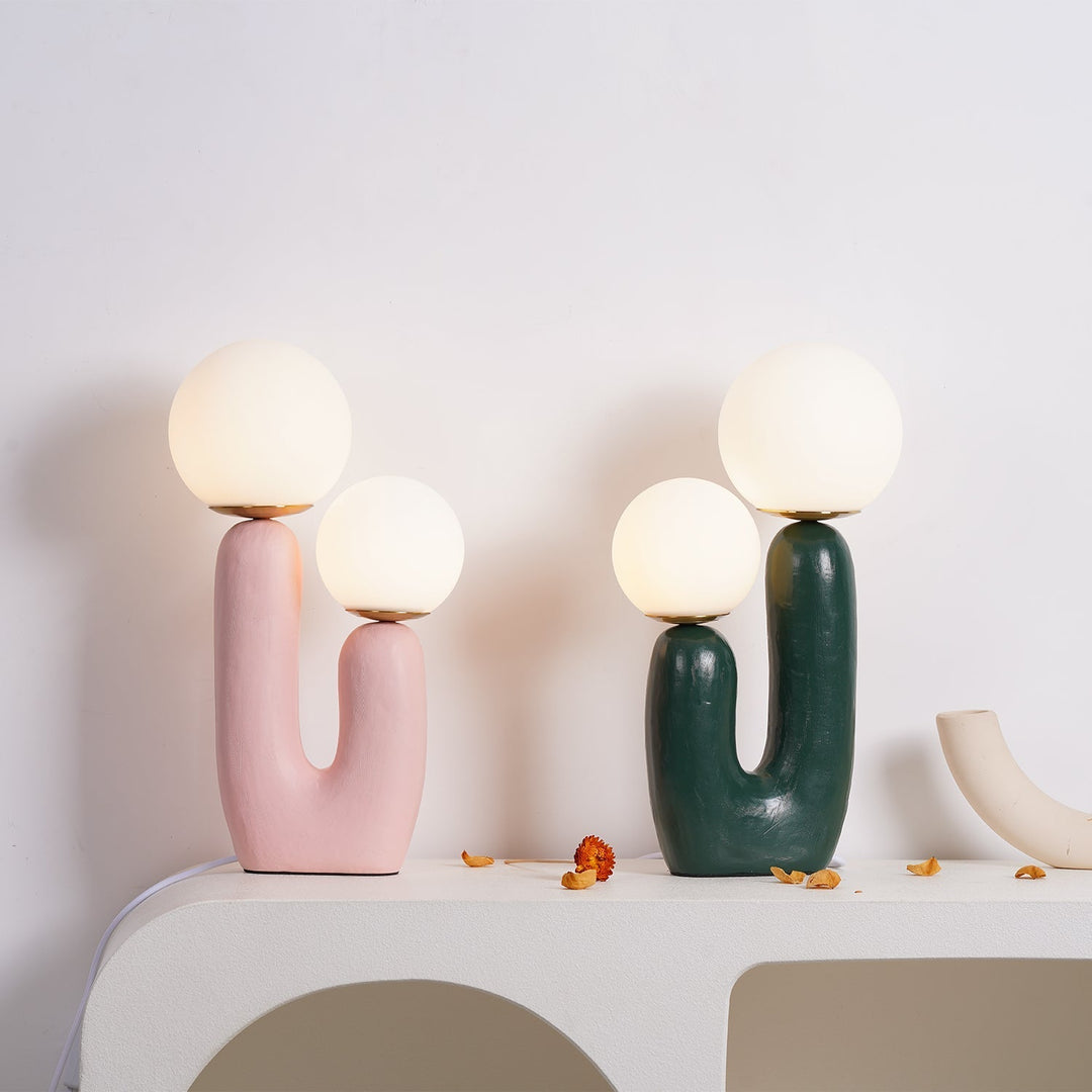Contemporary Style Table Lamp with Natural Accent | Kalsten