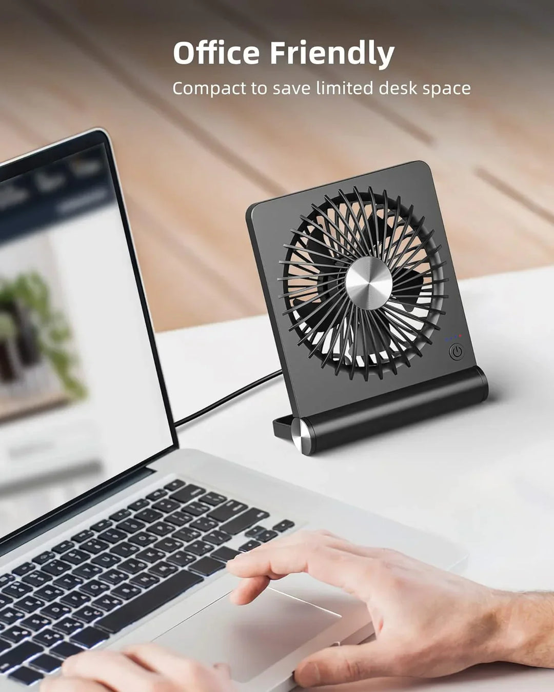 Ultra Quiet USB Desk Fan - Powerful - Compact - Energy Efficient | Kalsten