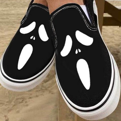 Kalsten | Casual slip-ons made of canvas with skull