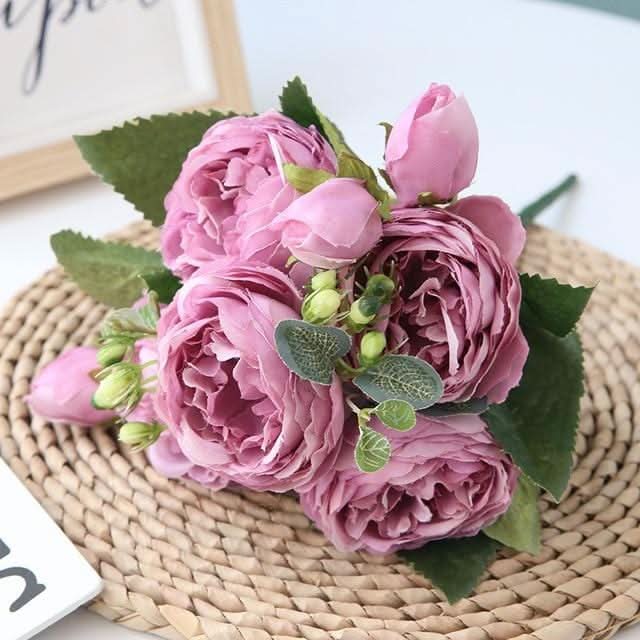 Kalsten | Artificial Peony Bouquet with Blossoms and Buds