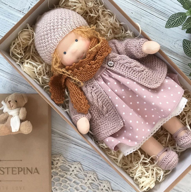 Kalsten | Handmade Waldorf Doll | Soft, Organic Toy for Emotional Development