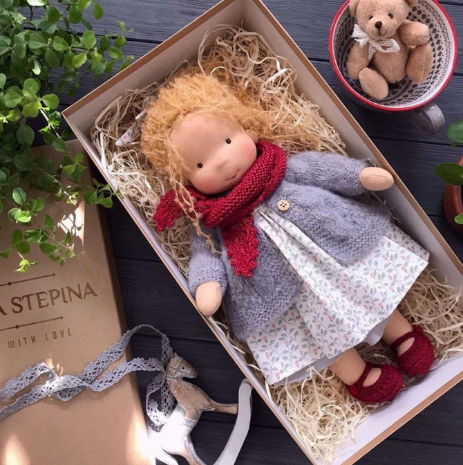 Kalsten | Handmade Waldorf Doll | Soft, Organic Toy for Emotional Development