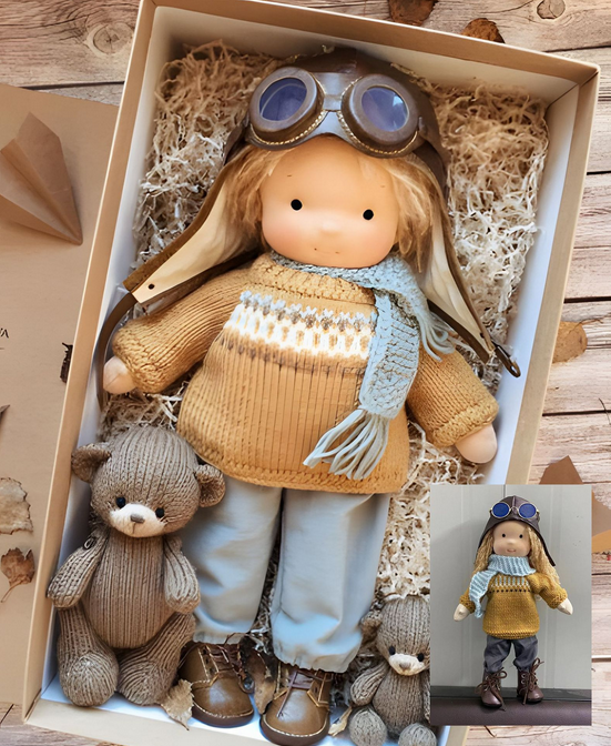 Kalsten | Handmade Waldorf Doll | Soft, Organic Toy for Emotional Development