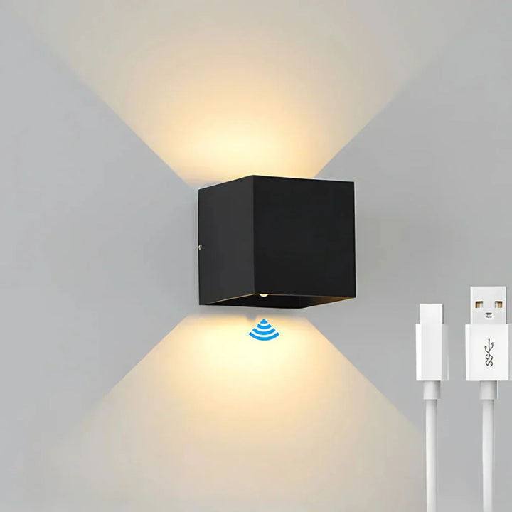 Adjustable Black Cube LED Wall Lamp Noxord