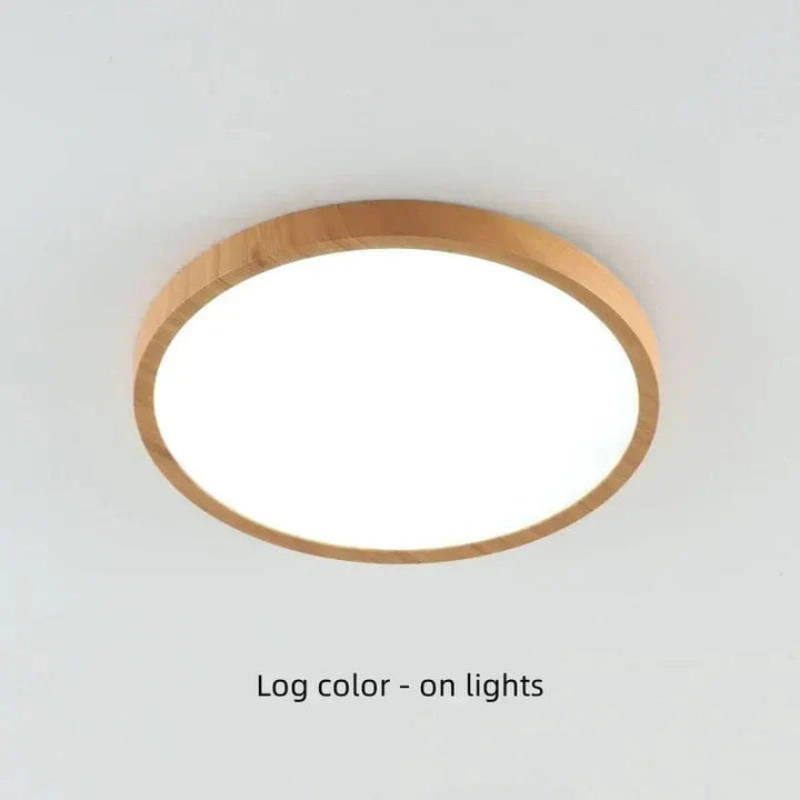 Ultrathin Wood-Design LED Ceiling Lamp