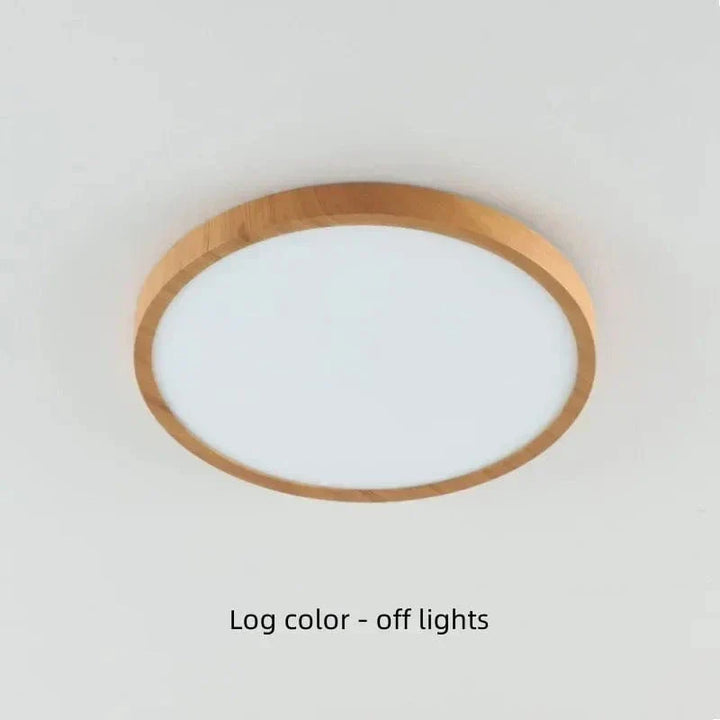 Ultrathin Wood-Design LED Ceiling Lamp